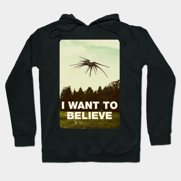 I Want to Belive - UFO - White - Sci-Fi Hoodie by Fenay-Designs